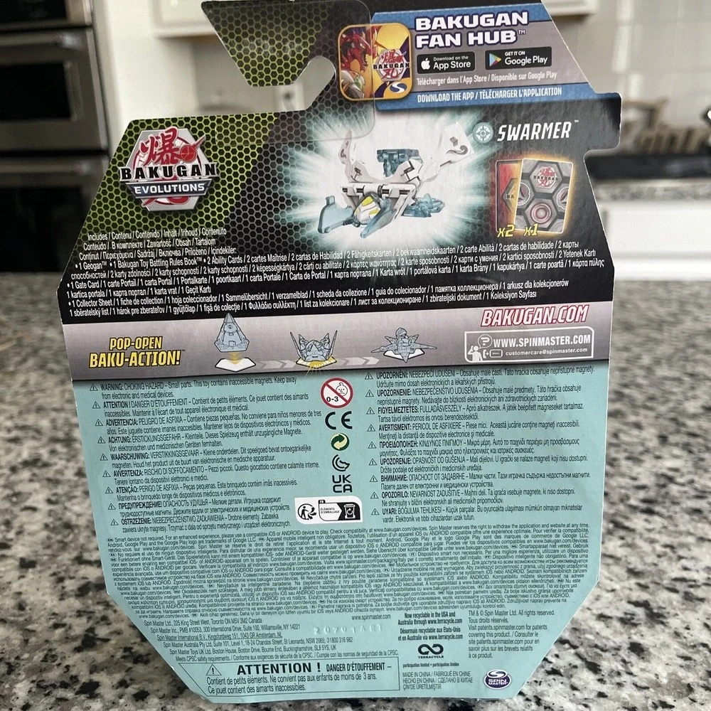 Bakugan Evolutions Geogan Swarmer White Green New #011‎